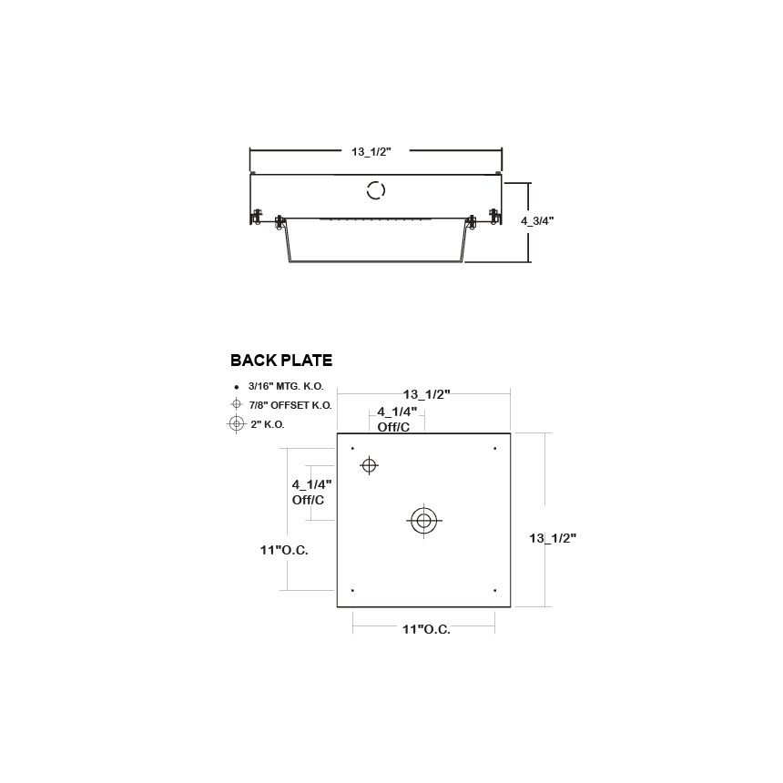 LA Lighting BCL100-1-1L-DRCDM1050-UNV-840 Series 4000 lum LED Canopy - Wet Location