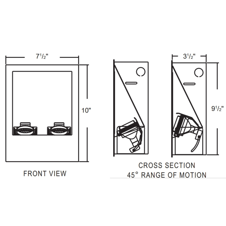 BELFER RX 1352-LED Reflex Wall Wash Adjustable LED Ceiling Or Wall Mounted Recessed Fixture