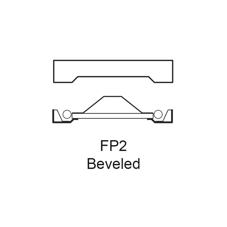 HE Williams FP2 Beveled T5 Fluorescent Flat Panel 8 Foot Architectural Linear Pendant Light Fixture - White