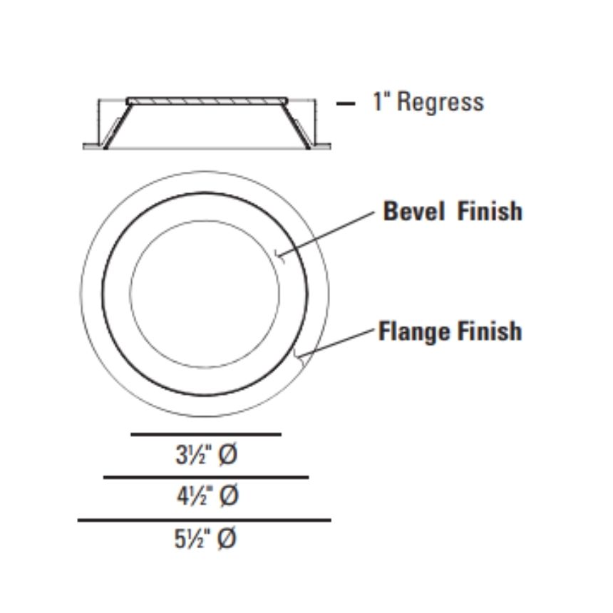 USAI Lighting 3021 Round BeveLED 2.1 Downlight 