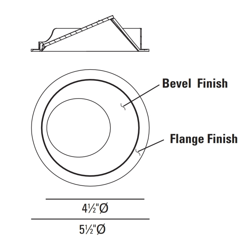 USAI Lighting 3751 Round BeveLED 2.1 Wall Wash Downlight 
