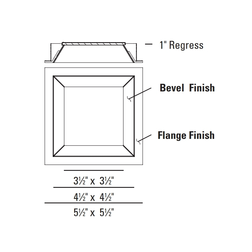 USAI Lighting 3110 Square BeveLED 2.1 Downlight 
