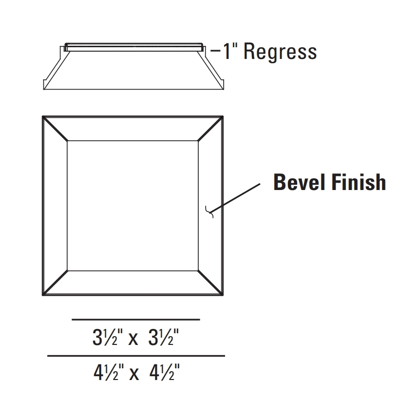 USAI Lighting 3311 Trimless Square BeveLED 2.1 Downlight 
