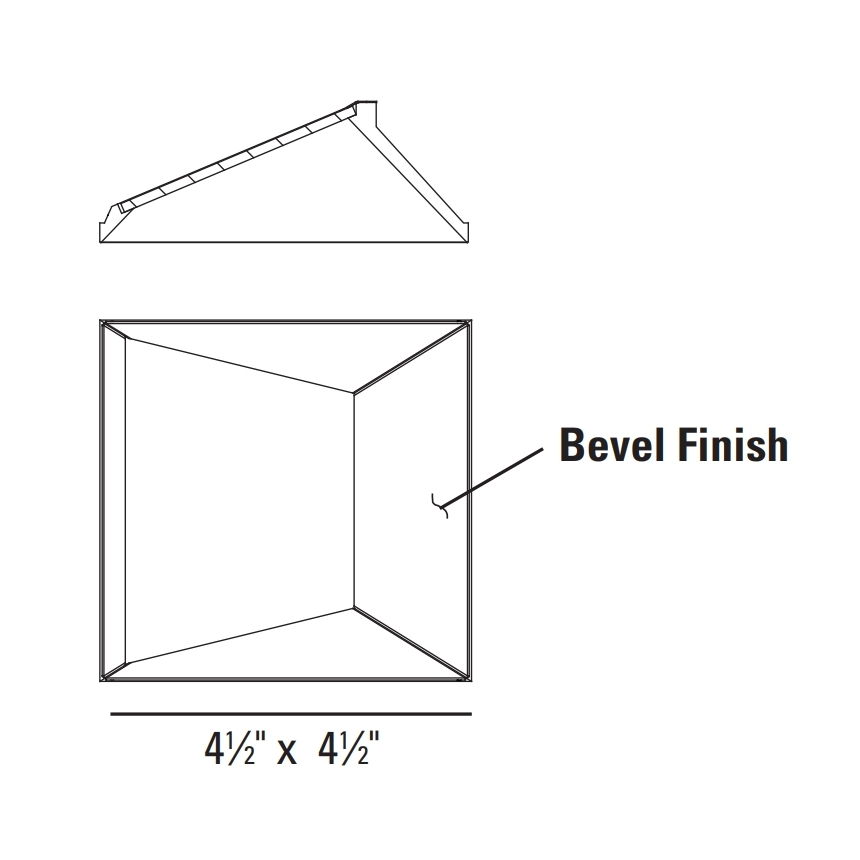 USAI Lighting 3851 Square Trimless BeveLED 2.1 Wall Wash Downlight 