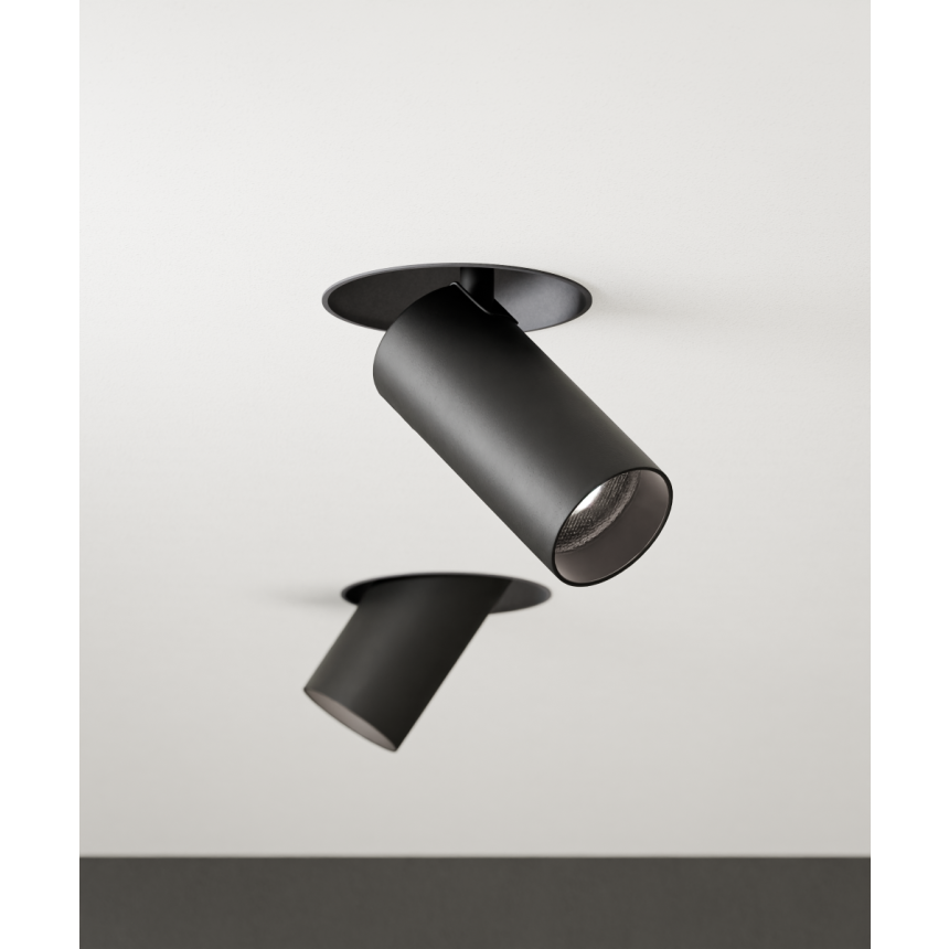 Alcon 14121-PL Recessed Pull Down Light shown in a Black finish 