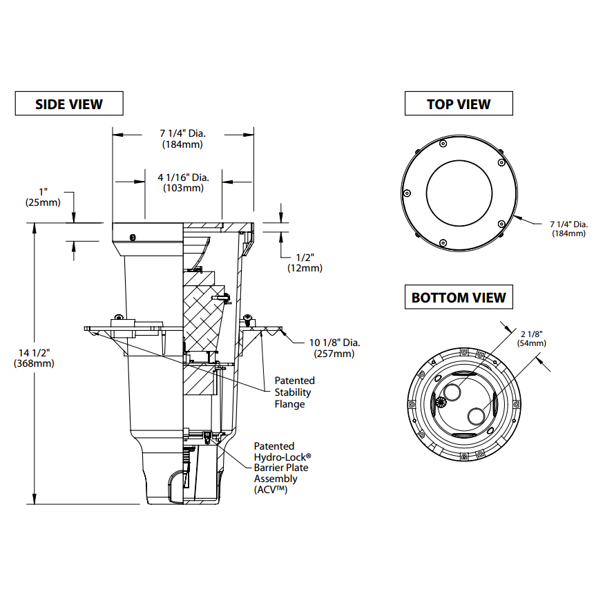 BK Lighting HP2-LED-TR-C25 Tunable White + Saturation & Hue Recessed In Grade Well Light