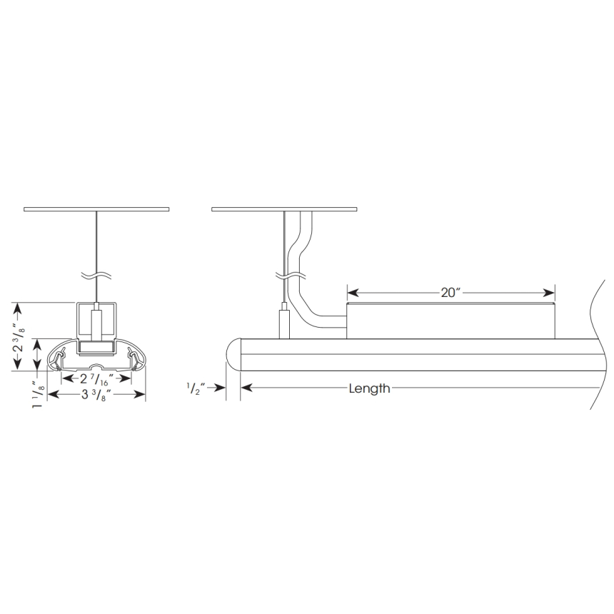 Amerlux STL-D Stellina Direct Suspended Linear LED Fixture