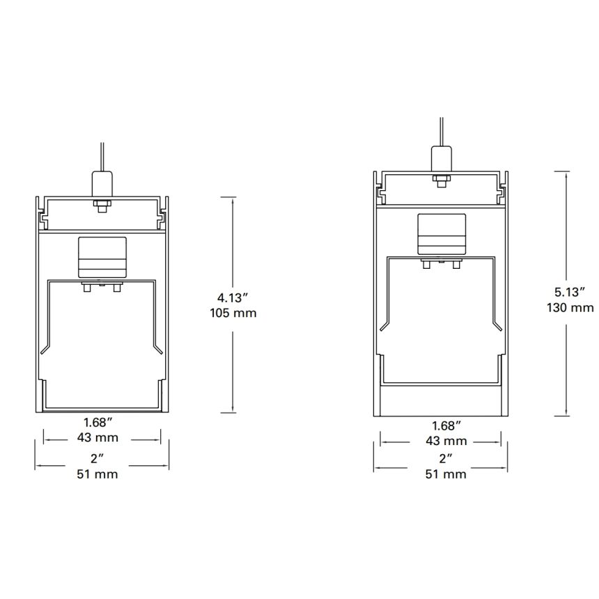 Cooper S122 Define 2 LED Linear Suspended Pendant Direct Fixture