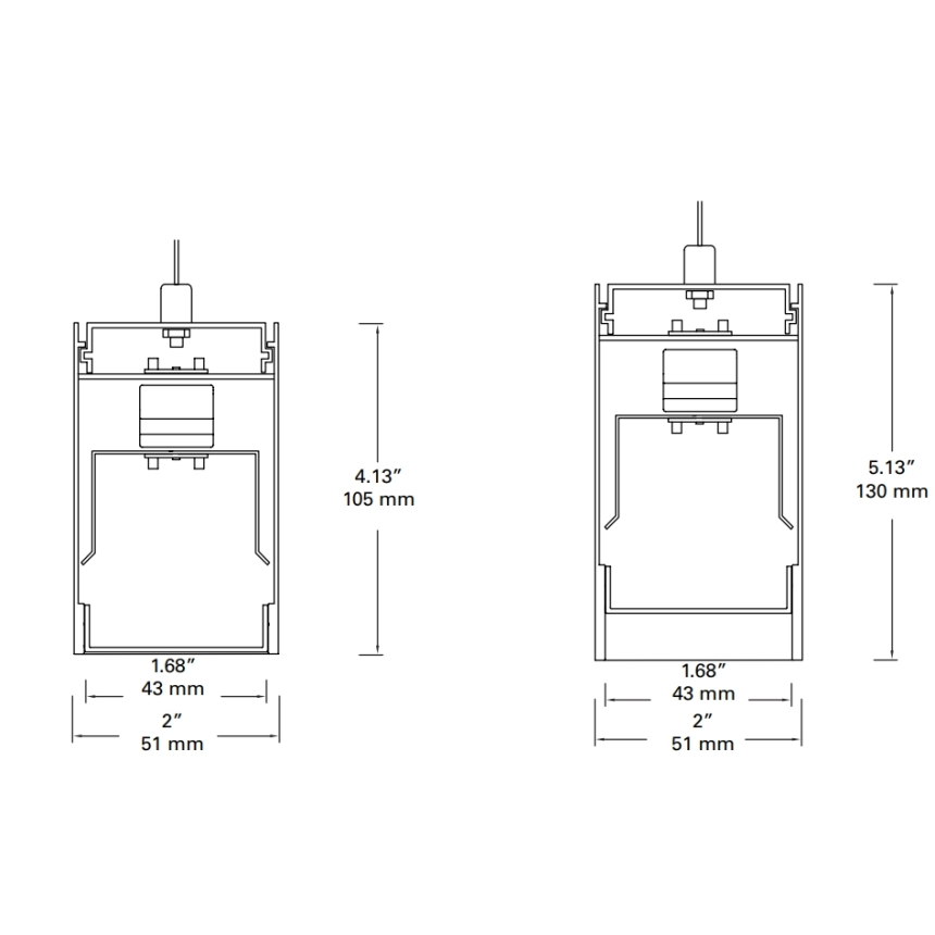 Cooper S122 Define 2 LED Linear Suspended Pendant Direct/Indirect Fixture