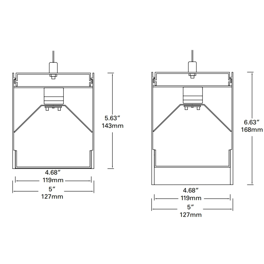 Cooper S125 Define 5 LED Linear Suspended Pendant Direct Fixture