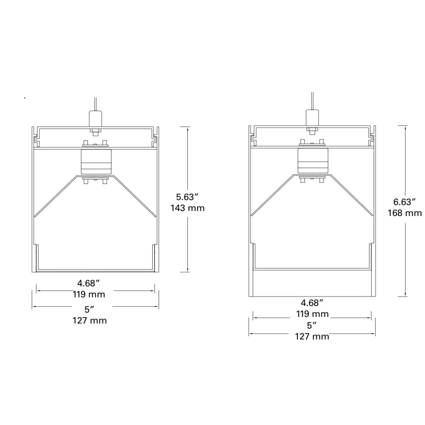Cooper S125 Define 5 LED Linear Suspended Pendant Direct Indirect Fixture