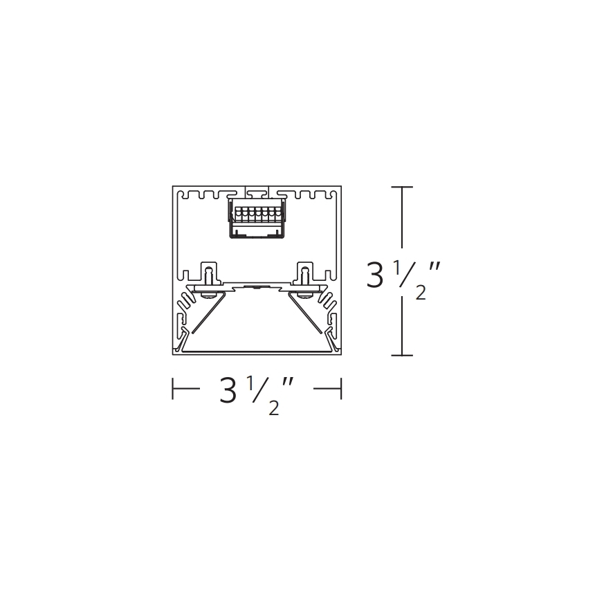 Peerless Lighting Linear Square LED Suspended Direct Light Fixture