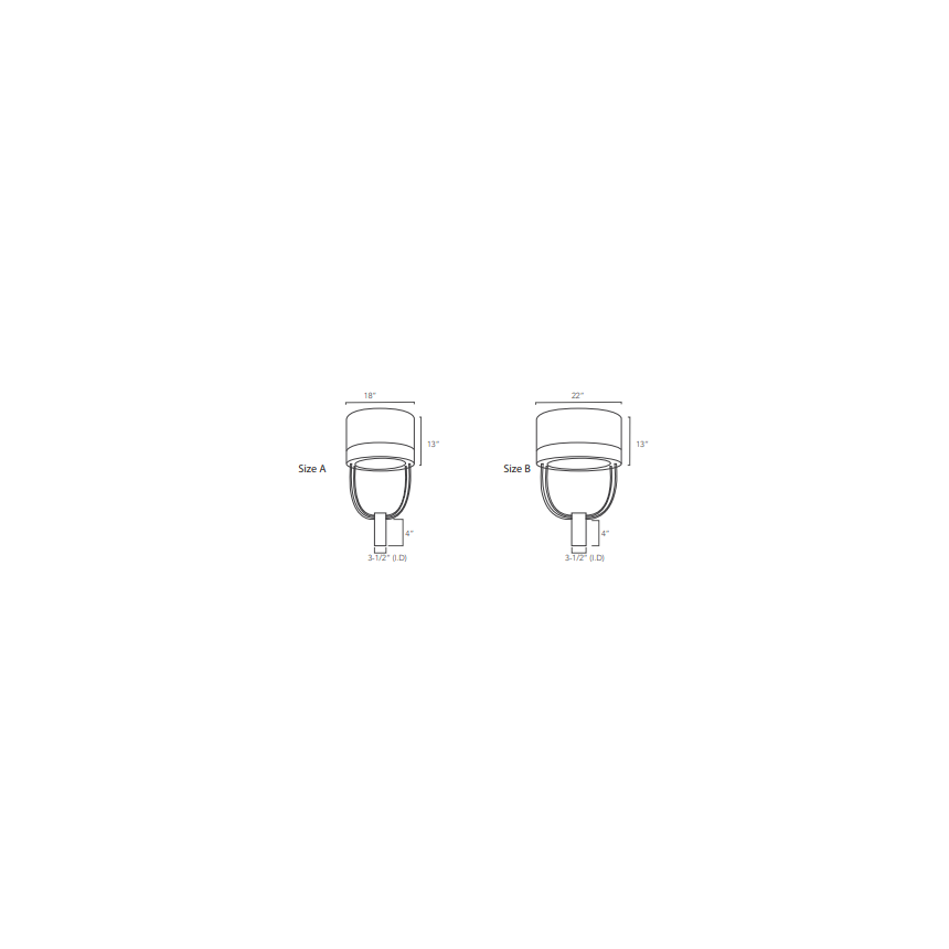 Rayon T397LED LED Flat Top Spider Cylinder Luminaire Fixture