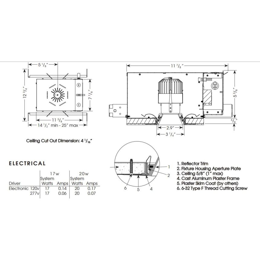 Evoke® E29SD-G2-HP-TL 2.9" Square Downlight Gen 2 HP Trimless LED 