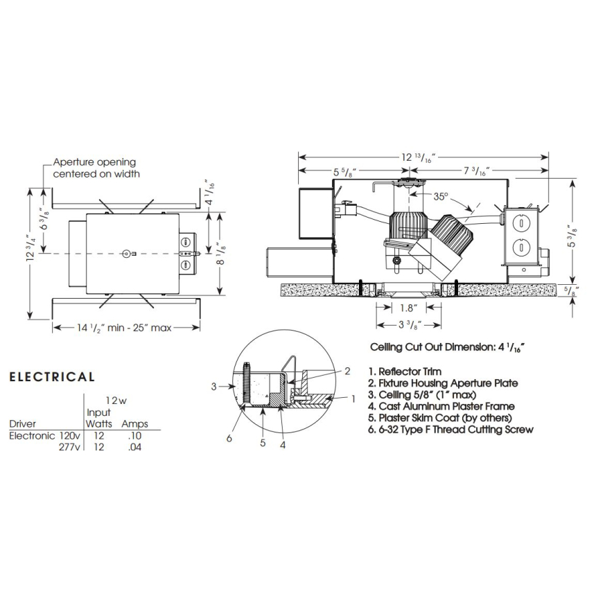 Evoke® E29SPA-G2-TL 2.9" Square Pinhole Adjustable Gen 2 Trimless LED