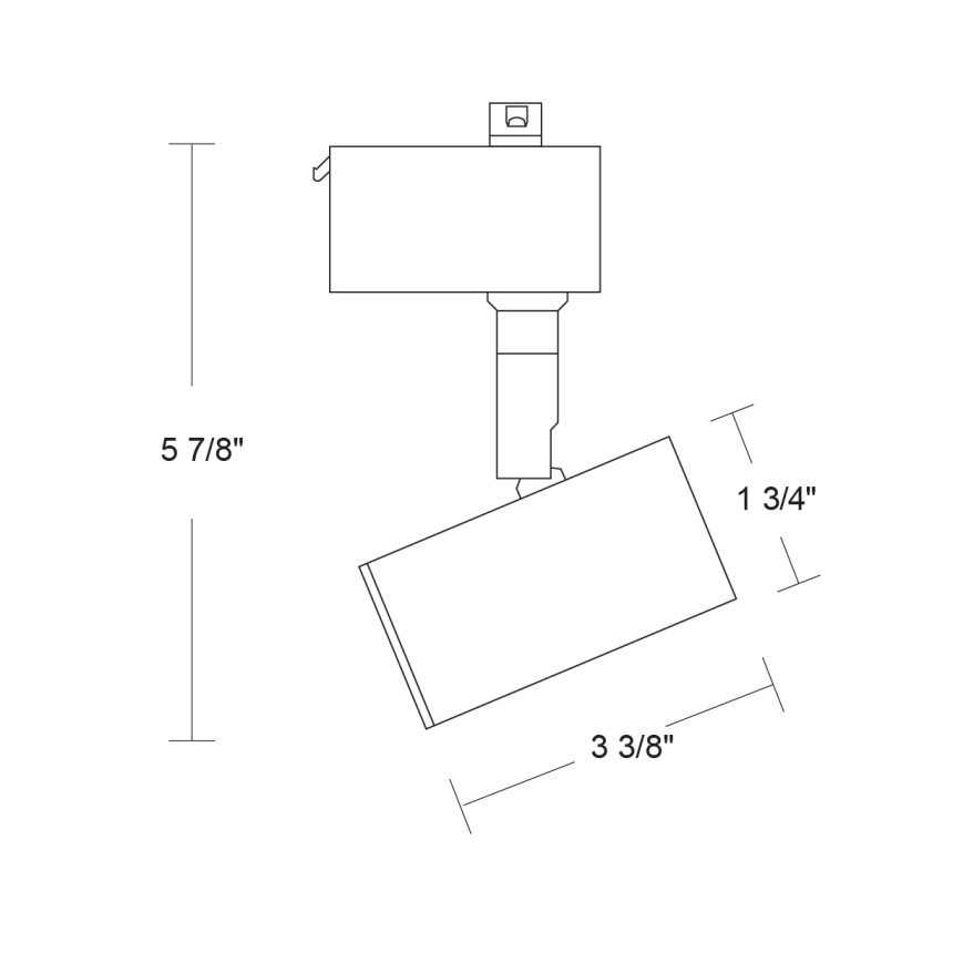 ELCO Lighting ET742 LED Cylinder Track Fixture - 60 Degree Beam