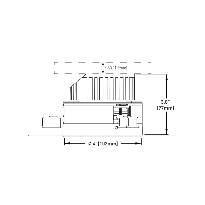 Lucifer F4R-FE-1-00 Fraxion Trimless Recessed LED Downlight