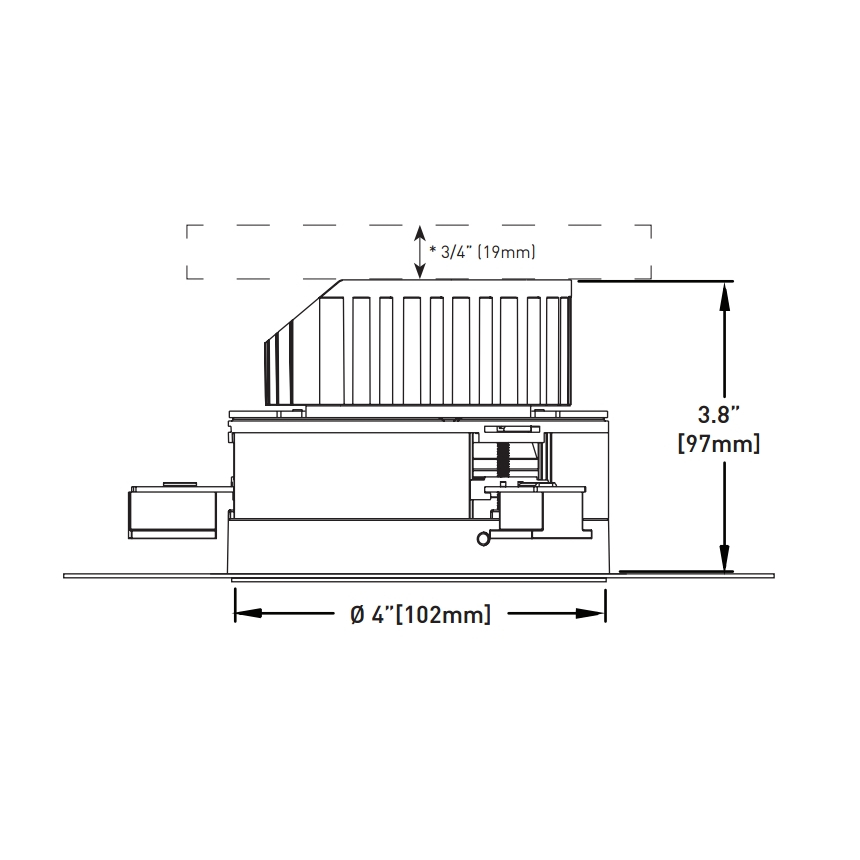 Lucifer F4R-FE-2 Fraxion Microflange Recessed LED Downlight Suitable for Wet Location
