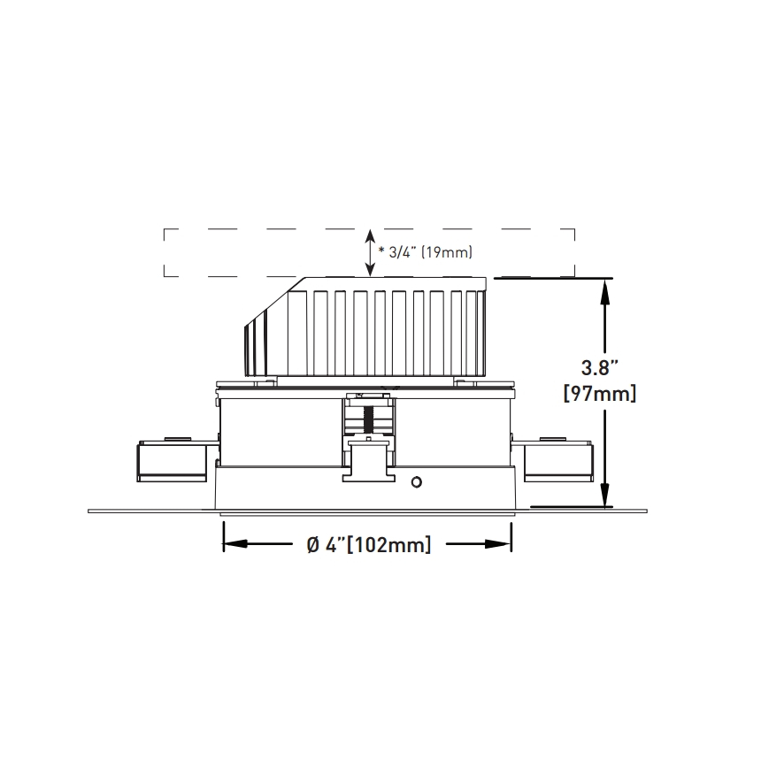 Lucifer F4S-FE-2-00 Trimless Fraxion Recessed LED Downlight Suitable for Wet Location