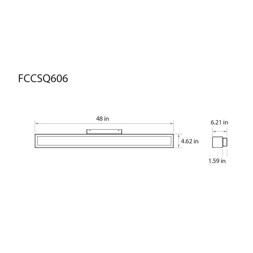 FC Lighting FCCSQ606 LED Interior/Exterior Wall Mount Fixture - Wet Location