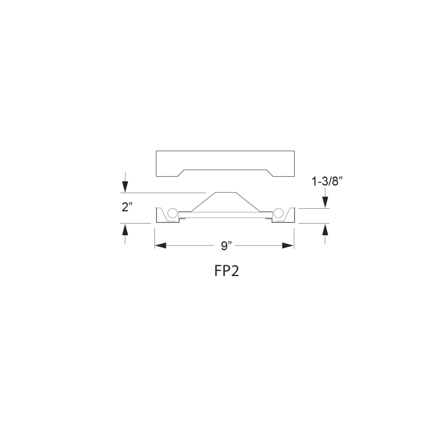 H.E. Williams FP2-8 Beveled Luminous Flat Panel Fluorescent Suspended Light Fixture - 8 FT