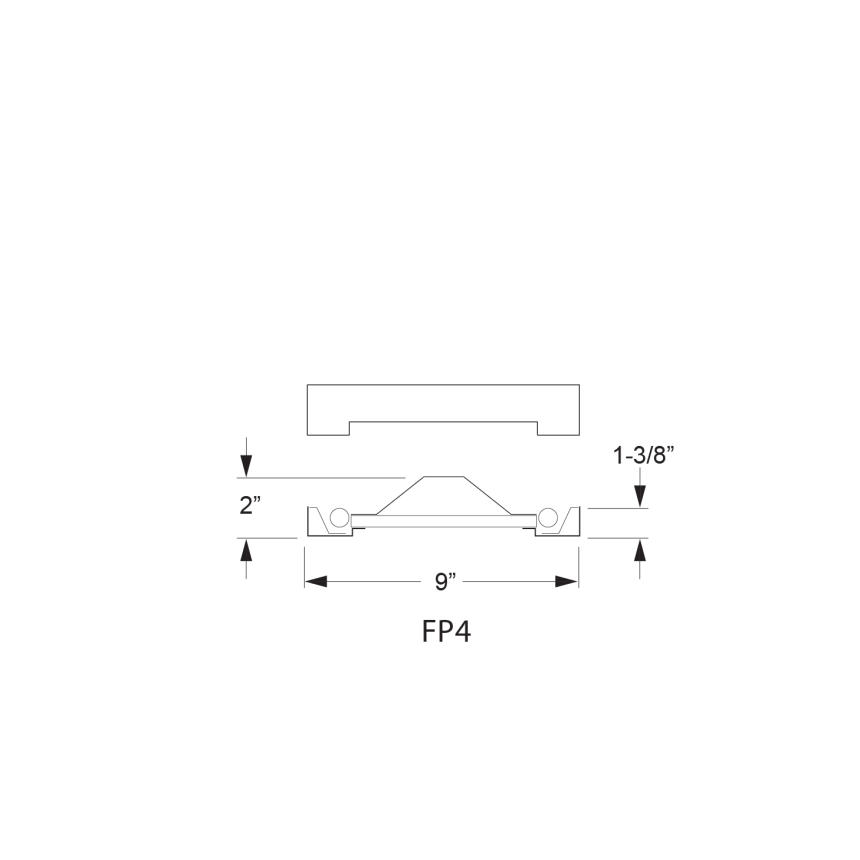 H.E. Williams FP4 Step-Up Luminous Flat Panel Fluorescent Suspended Light Fixture - 4 FT