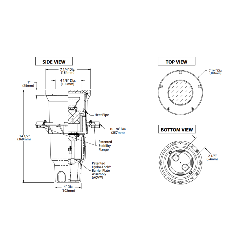 BK Lighting HP2-LED-TR Integral Driver Recessed In Grade Well Light 120V/277V