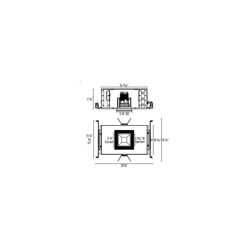 Intense Lighting IL-DSTL STLD300 Open Reflector LED Downlight Square Light + Trimless + Housing