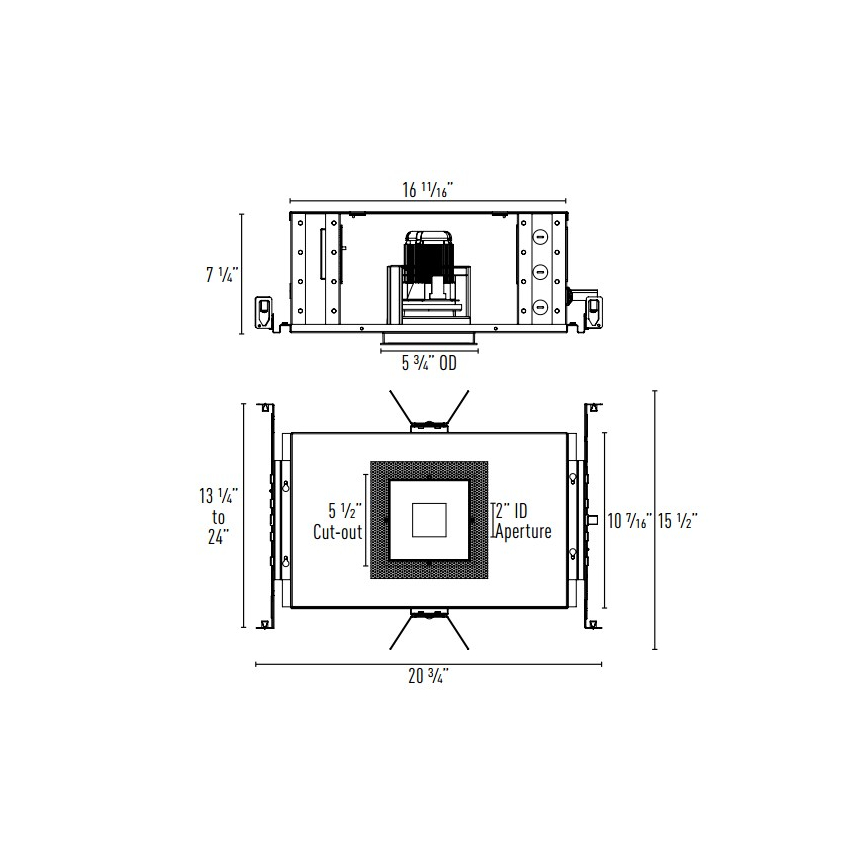 Intense Lighting IL-DSTL STLA306 Pinhole LED Downlight Square Light + Trimless + Housing