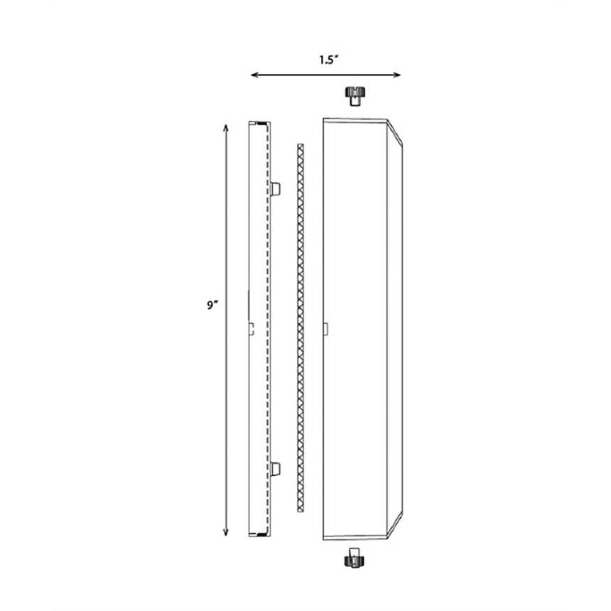 Alcon Lighting 9403-S Klein Architectural LED Low Voltage Step Light Surface Mount Fixture