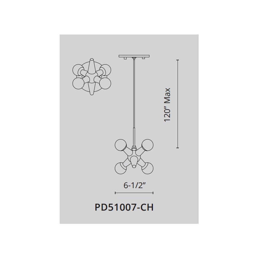 Kuzco PD51007-CH One Light LED Pendant