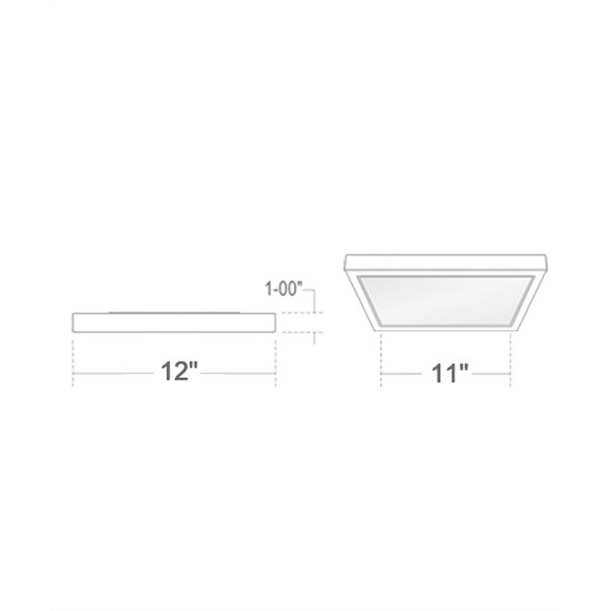 12" LED Square Surface-Mount Downlight