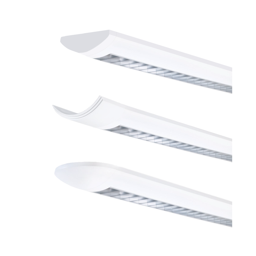 LSI Industries LDI-8-LED LiniArc Direct / Indirect Parabolic Louver LED Suspended Light Fixture - 8 FT