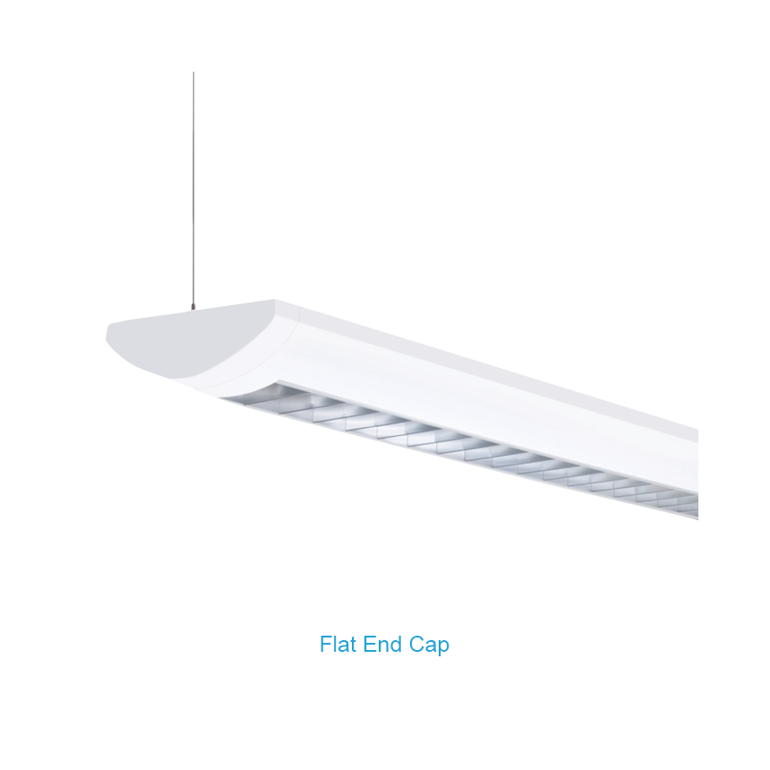 LSI Industries LDI-8-LED LiniArc Direct / Indirect Parabolic Louver LED Suspended Light Fixture - 8 FT