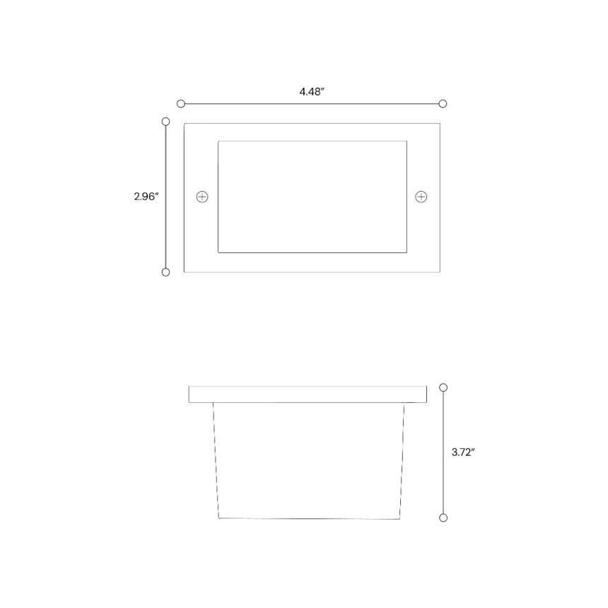Rectangular Recessed LED Step Brick Light