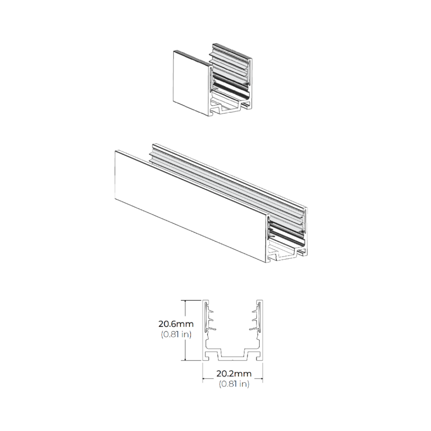 Rigid Aluminum Surface Mounting Channel
