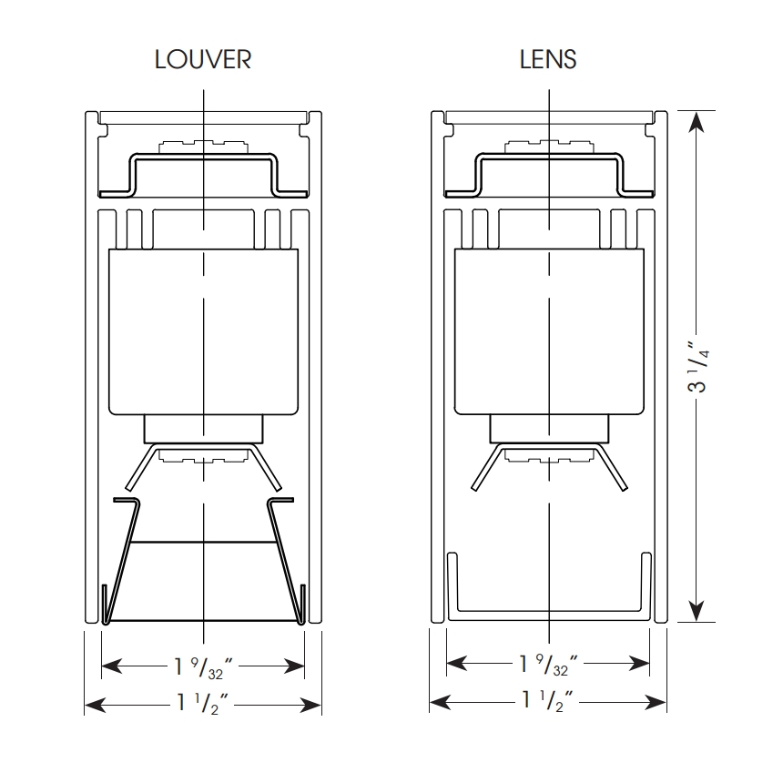 Amerlux LIN15-DI Linea Direct Indirect Suspended LED Fixture With Wall Mount Option
