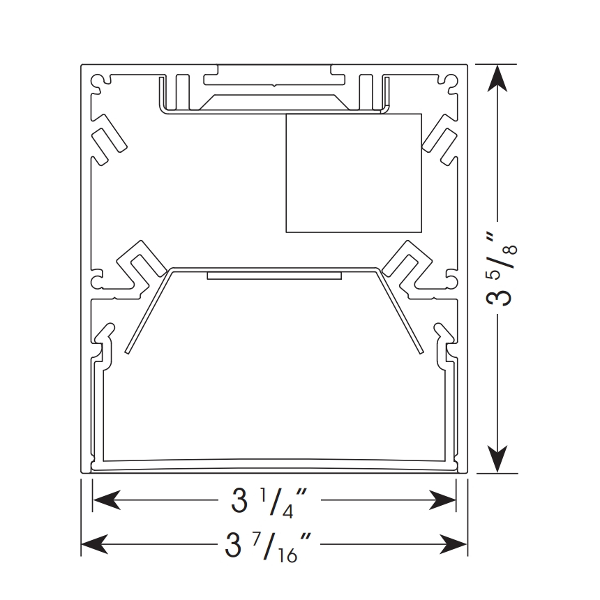 Amerlux LS35D-LED Linea Square Direct LED Fixture