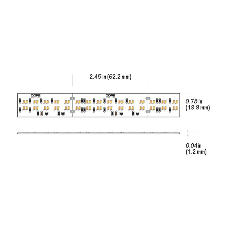 Core Lighting LSM-105WD Indoor Warm-Dim Flexible LED Strip 9.0W/FT