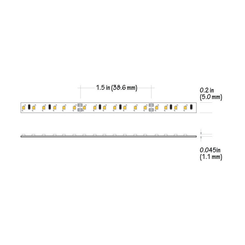 Core Lighting LSM-35TN 5mm Indoor Flexible LED Strip 3.0W/FT