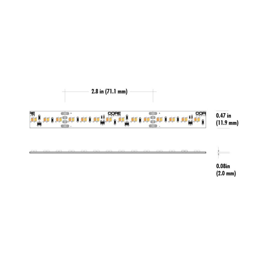 Core Lighting LSM-35WD Indoor Auto Warm-Dim Flexible LED Strip 3.6W/FT