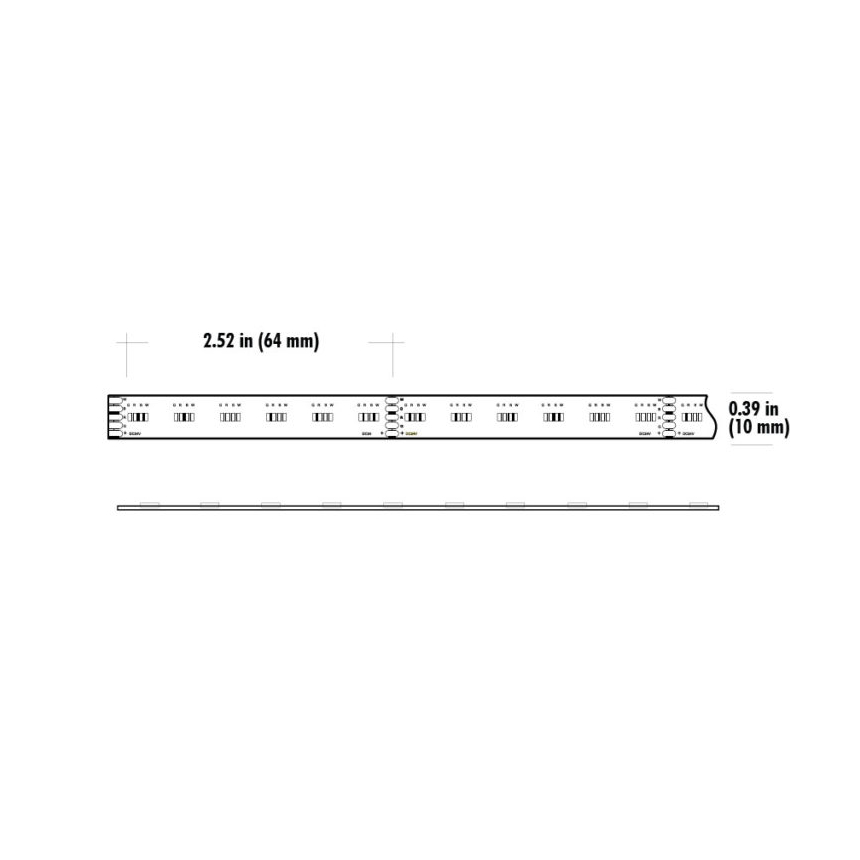 Core Lighting LSM-55RGB+W Color Changing + White LED Strip 5.0W/Ft
