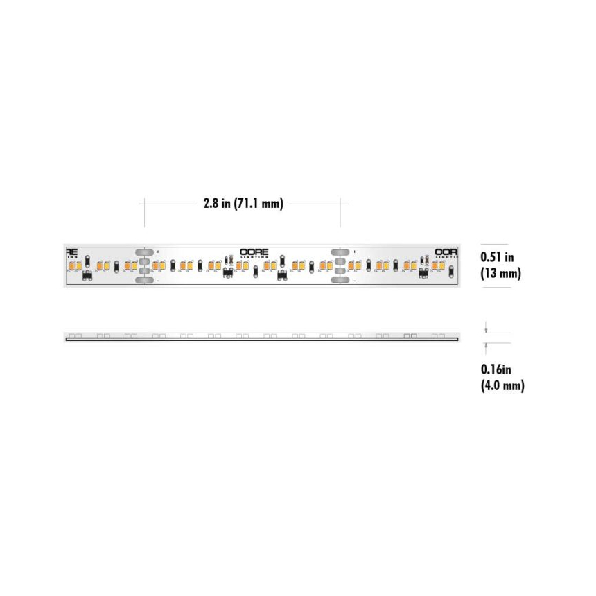 Core Lighting LSMW-35WD Outdoor Auto Warm Dim LED Strip 3.6W/FT
