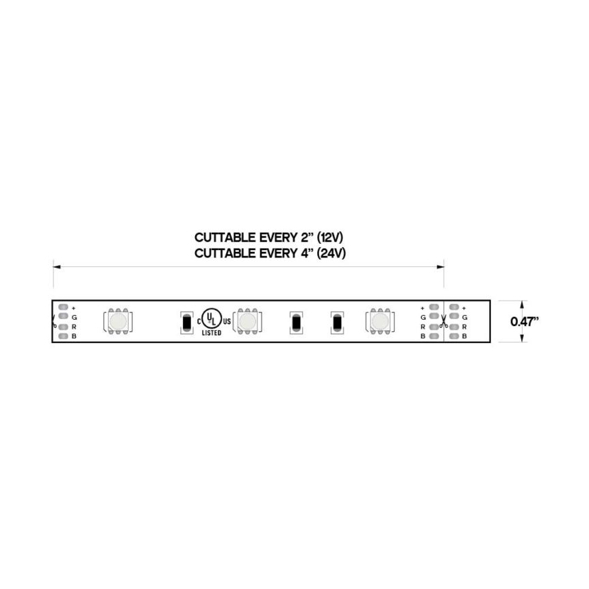 Core Lighting LSP-50RGB Color Changing LED Strip 4.4W/Ft
