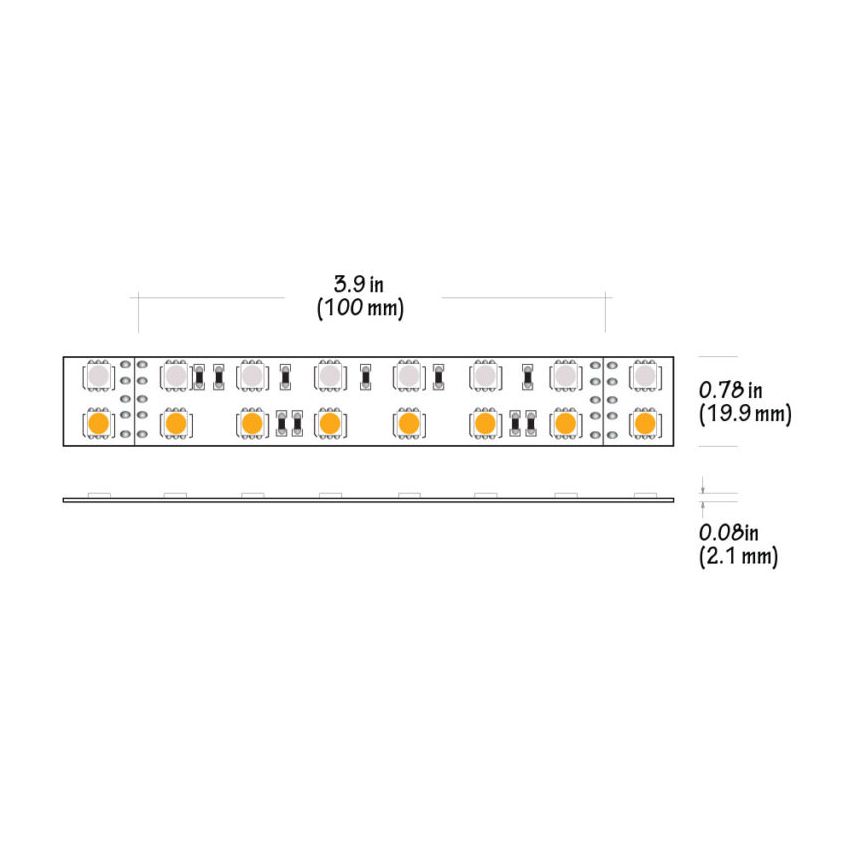 Core Lighting LSP-80RGB+W Color Changing + White LED Strip 8.8W/Ft