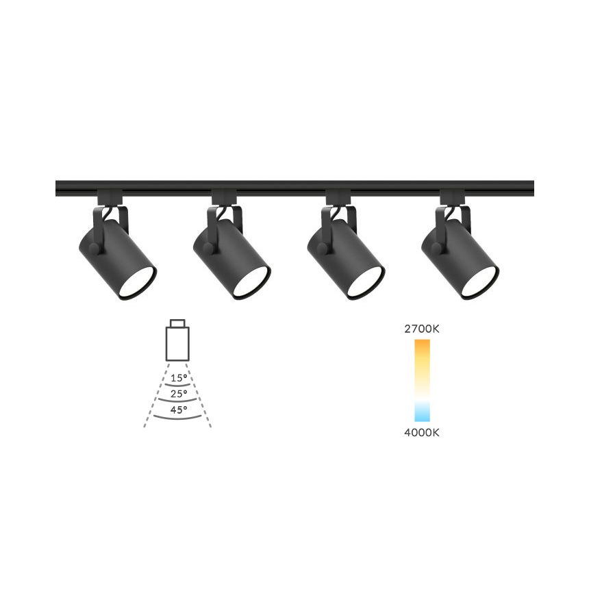 Alcon Lighting 13124-4 Sinch Architectural LED Cylinder Track Light Fixture kit - 4 Light