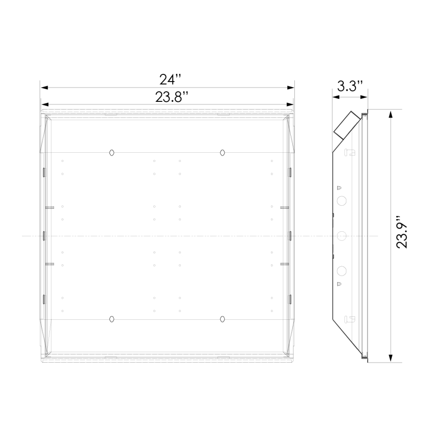 Alphalite LTS-22 Architectural 2x2 Foot LED Prismatic Troffer