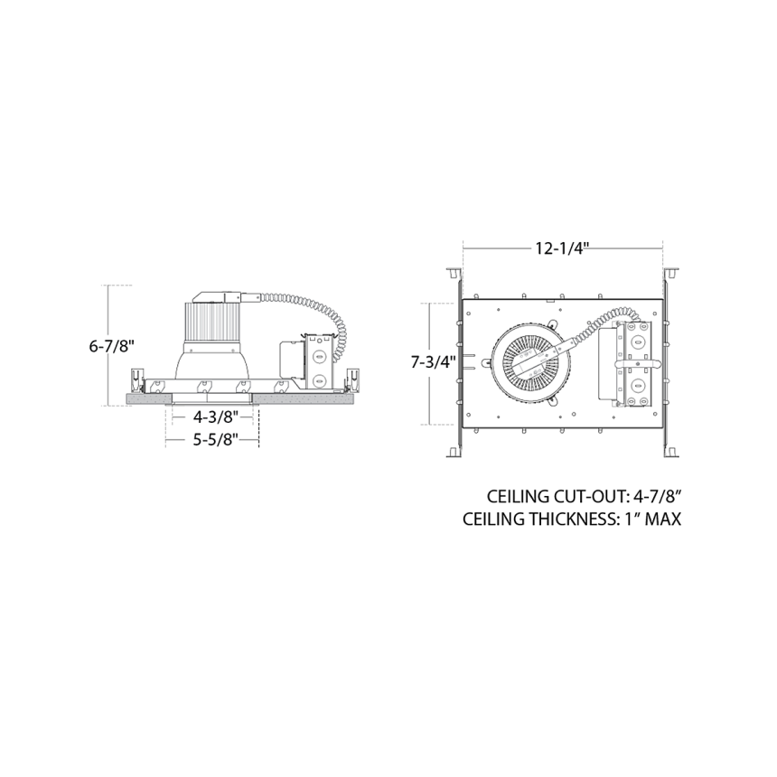 Alcon 14086-4 Lumino 4-Inch LED New Construction Recessed Light