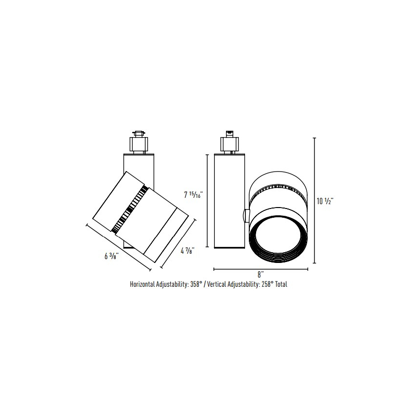 Intense Lighting MB3G2 Vertical Round Accent Track Mounted