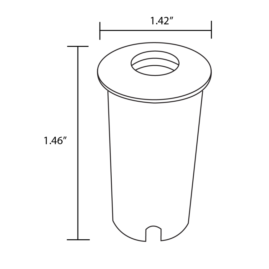 Alcon Lighting 14111 Meno Architectural LED 1 Inch Miniature Recessed In-Ground Ingrade Light